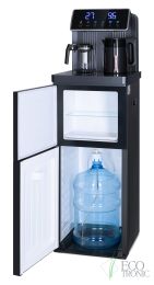 Кулер с чайным столиком тиабар Ecotronic TB35-LFR dark grey с холодильником