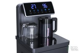 Кулер с чайным столиком тиабар Ecotronic TB35-LFR dark grey с холодильником