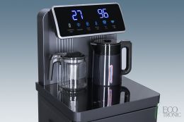 Кулер с чайным столиком тиабар Ecotronic TB35-LFR dark grey с холодильником