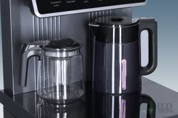 Кулер с чайным столиком тиабар Ecotronic TB35-LFR dark grey с холодильником