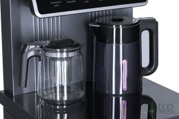 Кулер с чайным столиком тиабар Ecotronic TB35-LFR dark grey с холодильником
