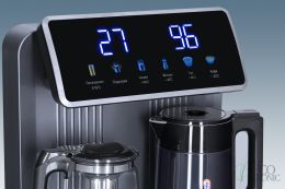 Кулер с чайным столиком тиабар Ecotronic TB35-LFR dark grey с холодильником