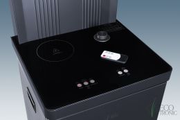 Кулер с чайным столиком тиабар Ecotronic TB35-LFR dark grey с холодильником