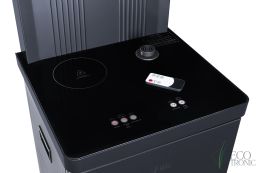 Кулер с чайным столиком тиабар Ecotronic TB35-LFR dark grey с холодильником