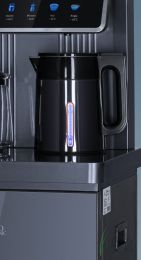 Кулер с чайным столиком тиабар Ecotronic TB35-LFR dark grey с холодильником